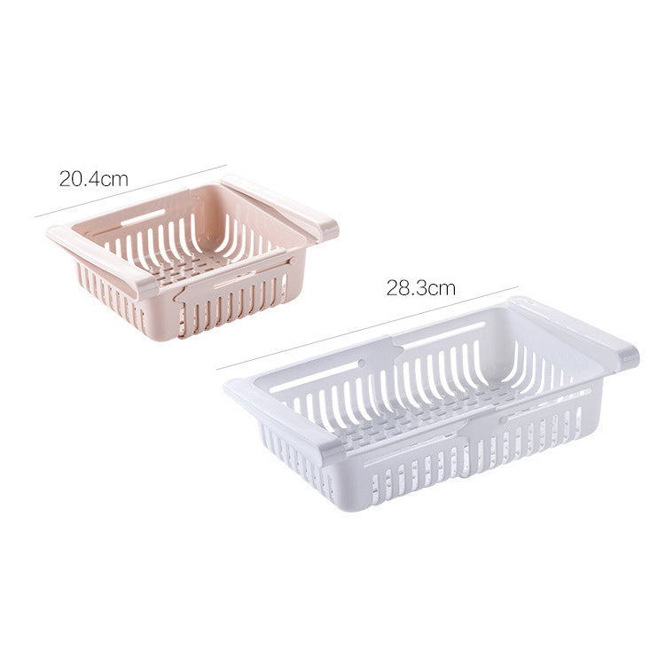 Retractable Refrigerator Storage Box Drawer