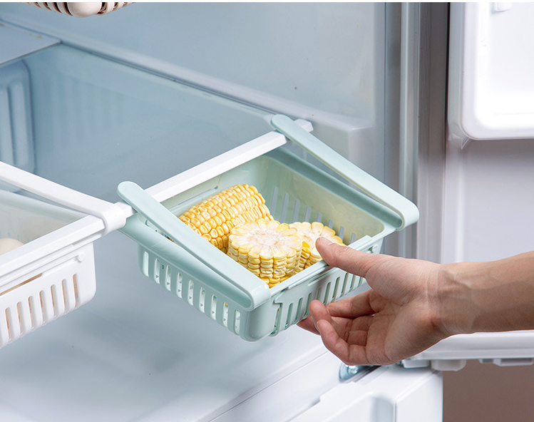 Retractable Refrigerator Storage Box Drawer