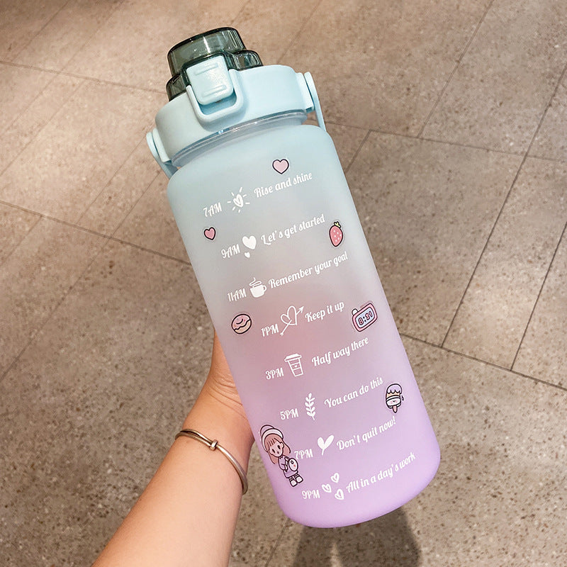 Cute Portable Scale Water Bottle 2000ml