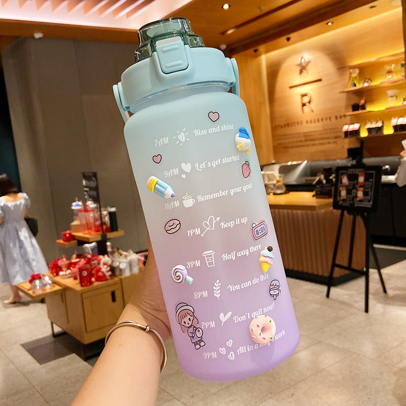 Cute Portable Scale Water Bottle 2000ml