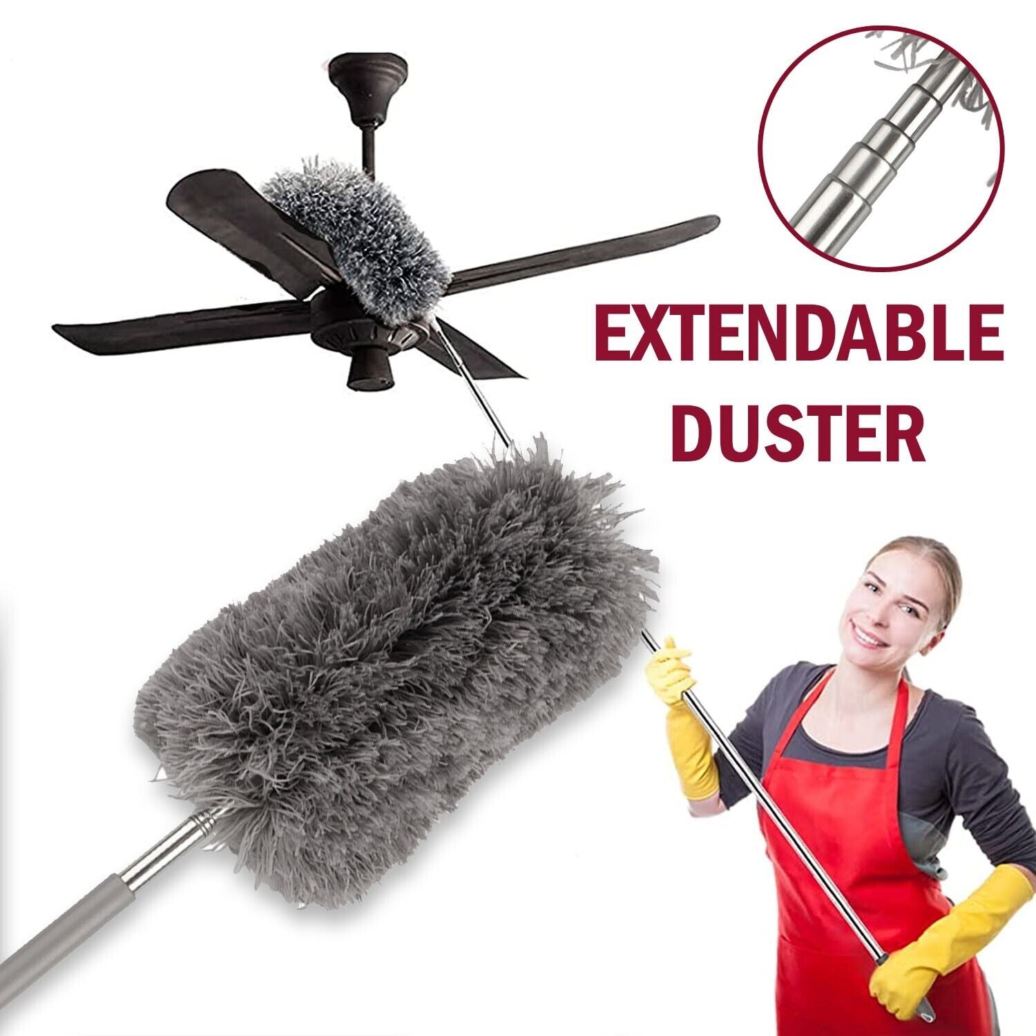 Adjustable Soft Microfiber Feather Duster