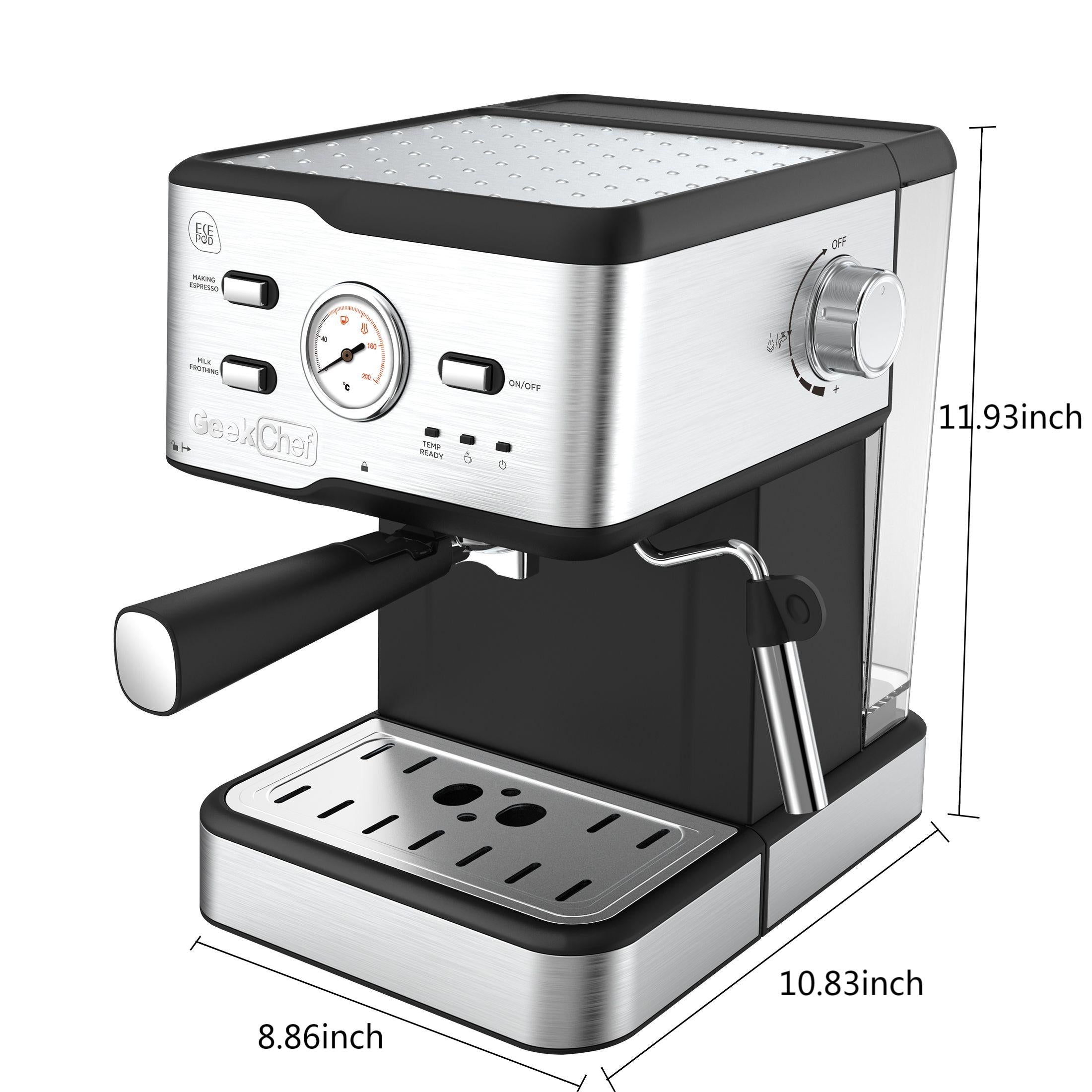 Espresso Machine 20 Bar Pump Pressure Cappuccino Latte Maker Coffee Machine