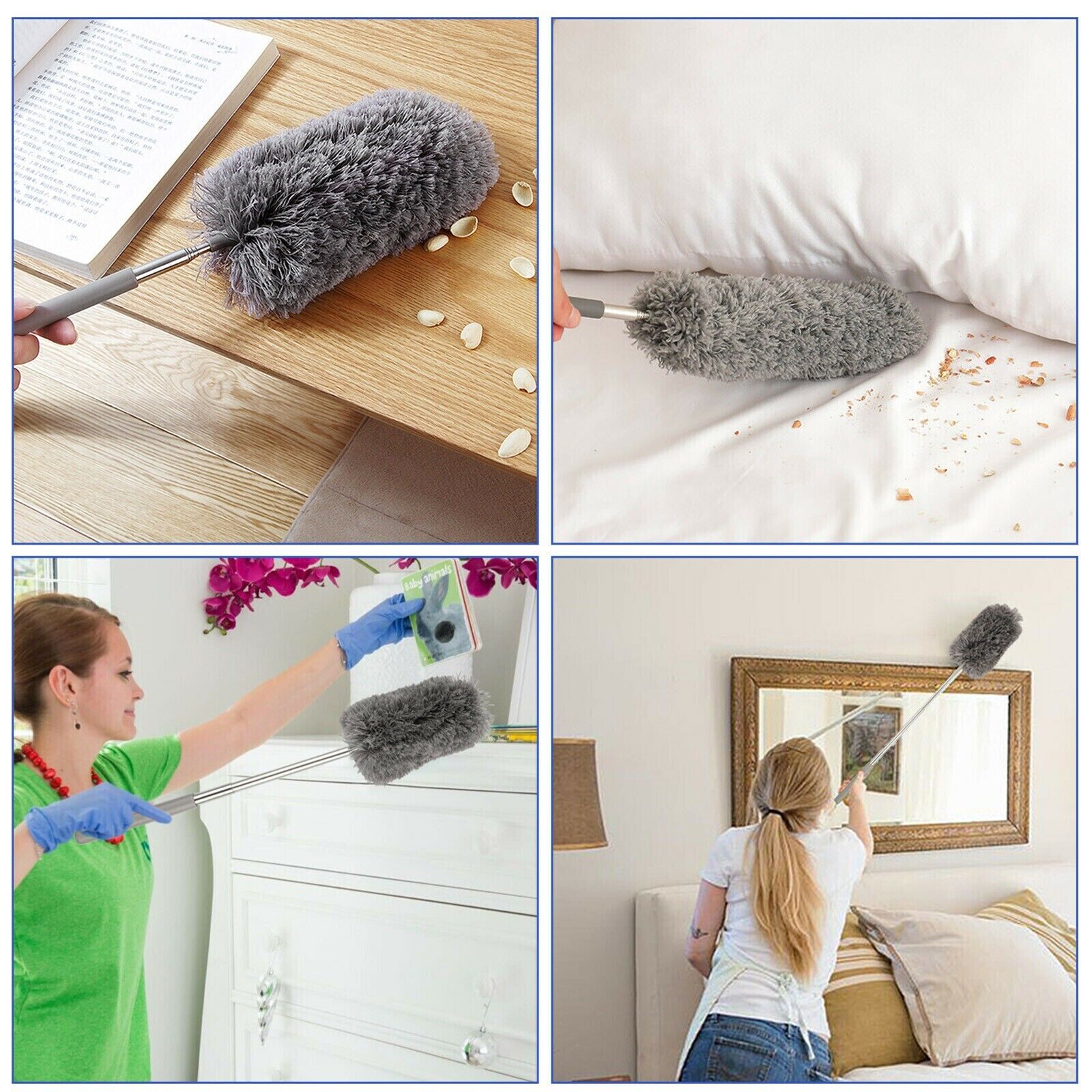 Adjustable Soft Microfiber Feather Duster