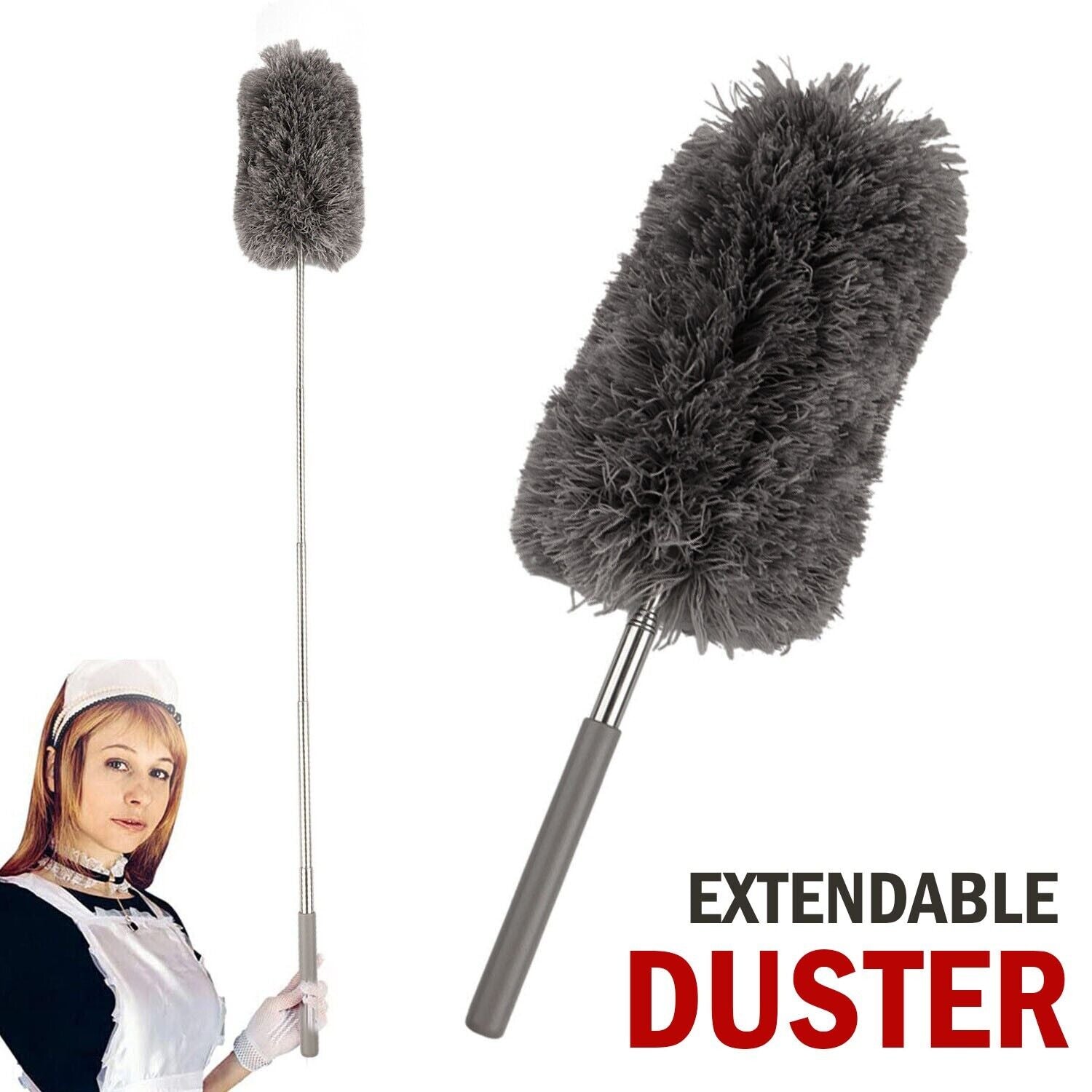 Adjustable Soft Microfiber Feather Duster