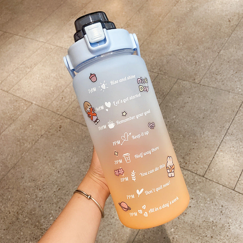 Cute Portable Scale Water Bottle 2000ml